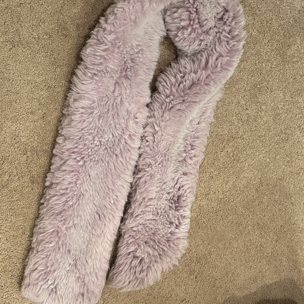 FA Light Lavender Faux Fur Scarf